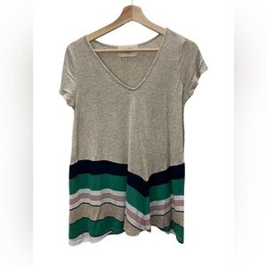 Anthropologie Puella Flowy Striped Top Size Small